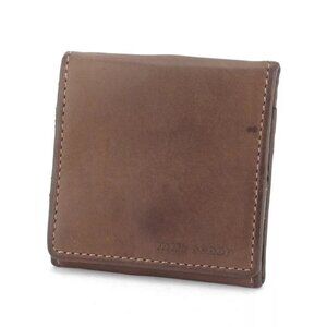 Mila Schon Coin Case Logo Leather Authentic Used